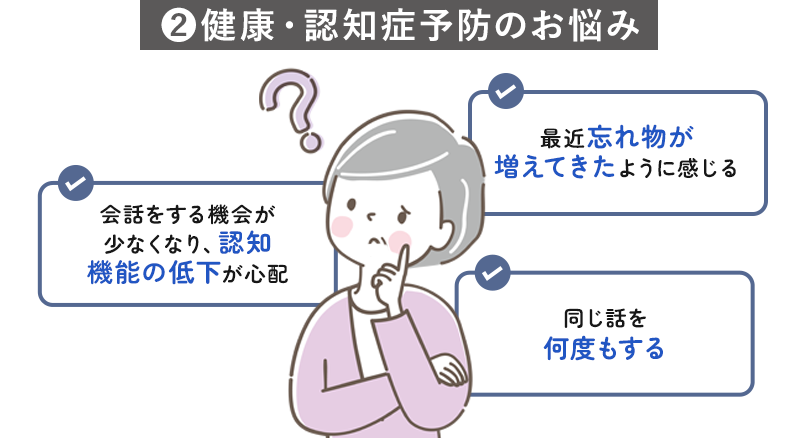 2.健康・認知症予防のお悩み